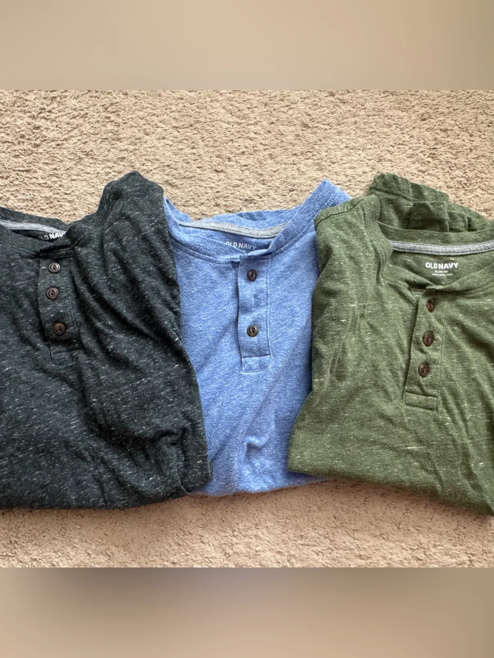 Old Navy Boys Short-Sleeve Henley Trio